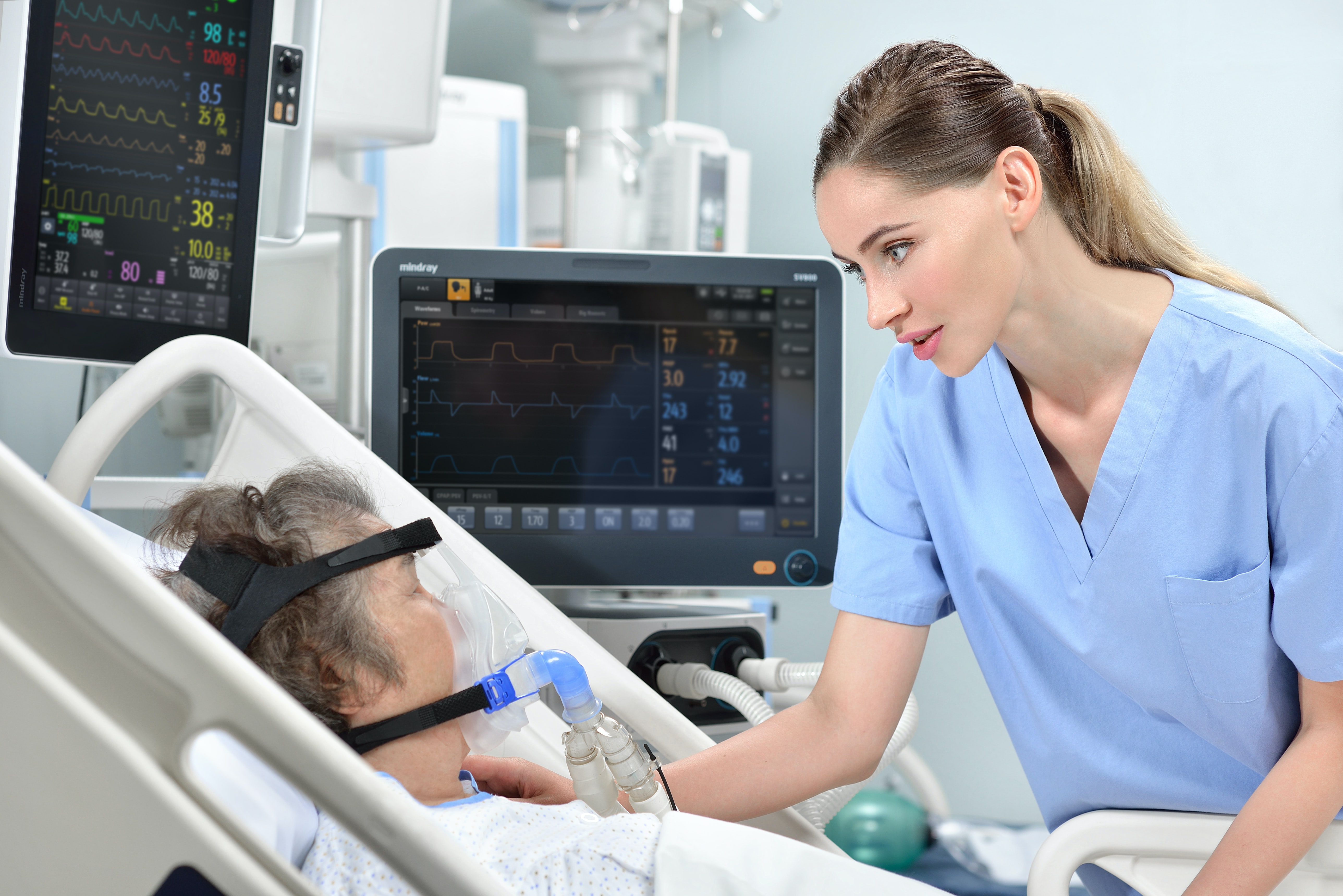 Nurse at patient bed side